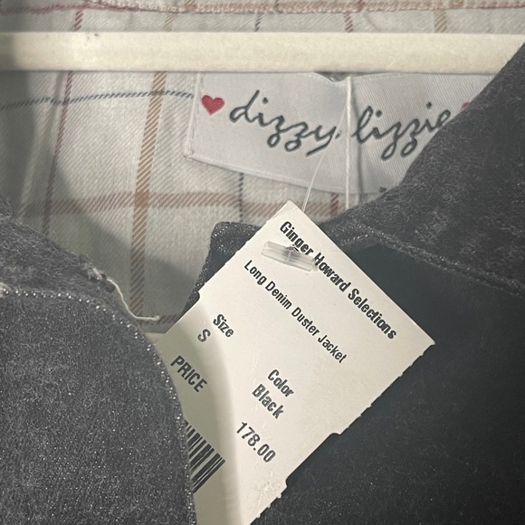 NWT $178 Dizzy Lizzy PARK SLOPE DENIM JACKET BLACK  online for $179 Size small - Picture 4 of 6